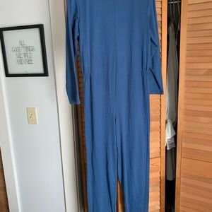 J&E Talit anti-strip Blue Long Sleeve Jumpsuit for Alzheimers,autism sz L